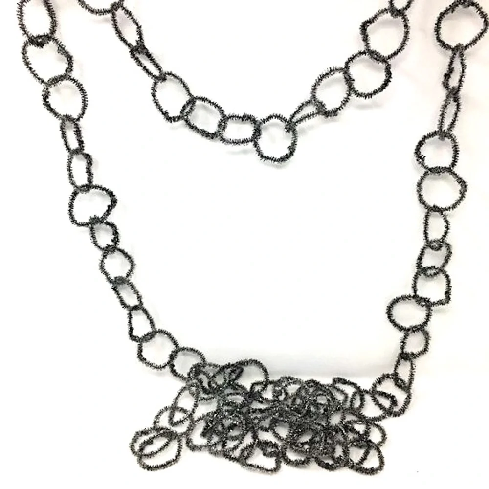 Vintage Silver Metallic Rustic Chain Christmas Holiday Garland